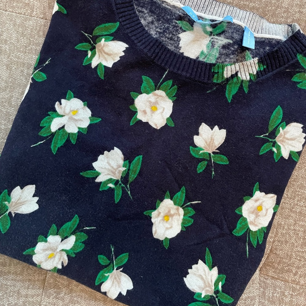 Draper James Magnolia Print Sweater